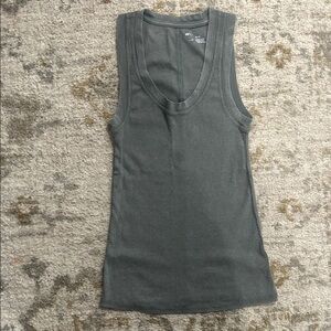 Aerie Army Green Scoop Neck Women's Tank Top